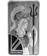 10 oz British Royal Mint .999 Fine Silver Britannia Bar (New) - $7,982.88 MXN