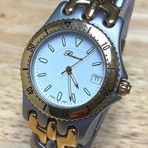 Portsmouth Men 100m Dual Tone Rotating Bezel Swiss Analog Quartz Watch~New Batte - £78.43 GBP