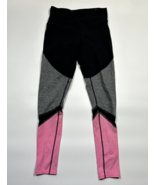 Garage Black Gray Pink Leggings Athletic Yoga Pants Poly Spandex Small - £11.76 GBP