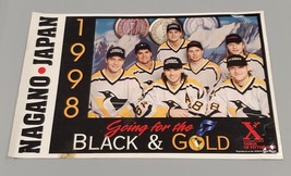 VINTAGE 1998 Pittsburgh Penguins Olympic Hockey 11x17 Poster Jaromir Jagr - £7.75 GBP