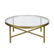 36&quot; Gold Glass Round Coffee Table - $232.34