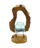 Molton Glass Hanging Art Vase On Wood - £51.08 GBP