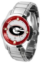 Georgia Bulldogs Mens Titan Steel Watch - £136.68 GBP