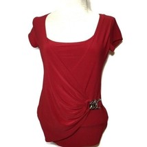VINTAGE JASONMAXWELL WRAP TOP RED WITH BUCKLE Ladies size small - $11.30