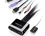 IOGEAR 2-Port USB HDMI Cabled KVM Switch - 1920 x 1200 60Hz - Hotkey or ... - £80.58 GBP