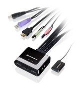 IOGEAR 2-Port USB HDMI Cabled KVM Switch - 1920 x 1200 60Hz - Hotkey or ... - £80.22 GBP