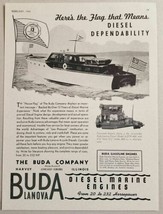 1940 Print Ad Buda-Lanova Diesel Marine Engines Made in Harvey,Illinois - £15.54 GBP