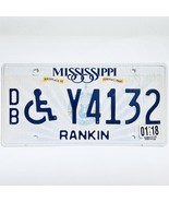 2018 United States Mississippi Rankin County Disabled License Plate Y4132 - €12,88 EUR