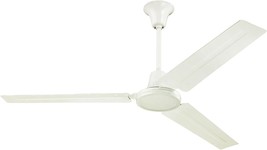 Ciata Lighting 56-Inch Three-Blade Indoor Ceiling Fan, White With, Industrial. - £102.37 GBP