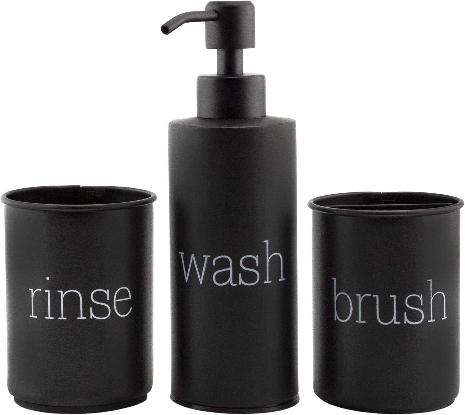 Auldhome Design Farmhouse Bathroom Accessories Set (3-Piece Set, Black);... - $36.99