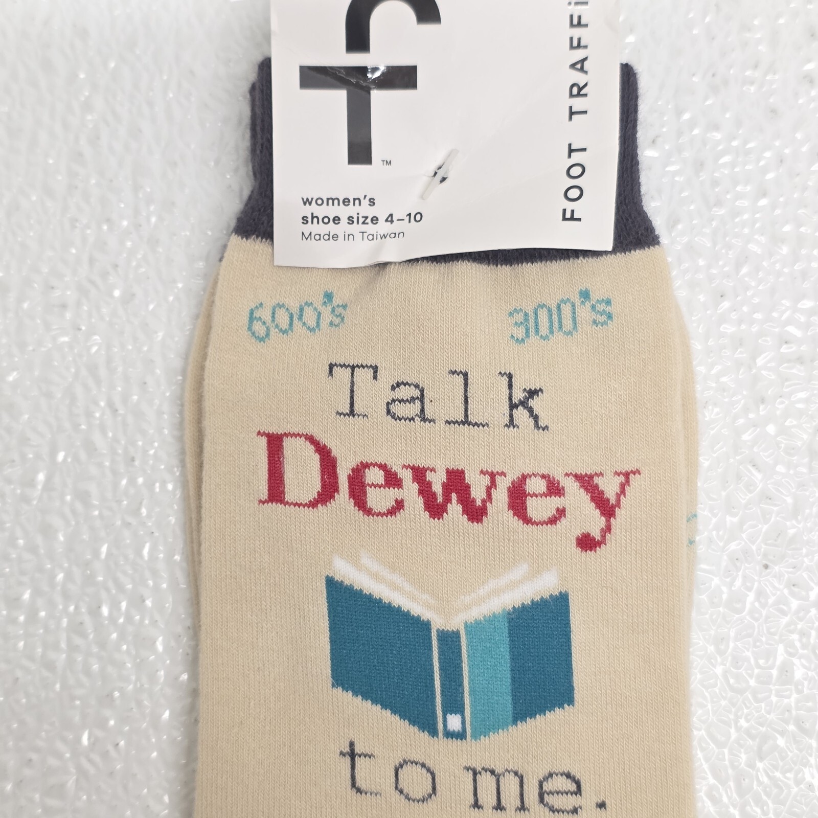 Foot Traffic Talk Dewey To Me Librarian Socks Dewey Decimal System Item image 2