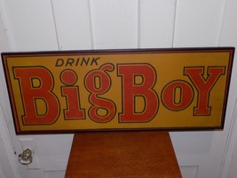 Vintage Drink Big Boy Tin Sign in Frame - $519.75