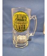 Large World&#39;s Greatest Golfer Glass Beer Mug/Stein w/Handle - 8&quot; tall - ... - $148.14 MXN