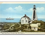 Yarmouth Light Lighthouse Yarmouth Nova Scotia NS Canada UNP WB Postcard S5 - £3.52 GBP