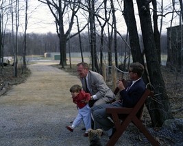 President John F. Kennedy with Red Fay and JFK Jr. at Camp David New 8x10 Photo - £7.04 GBP