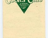 Cook&#39;s Cafe &amp; Bakery Menu Deland Florida The Uptown Cafe Downtown  - £14.01 GBP