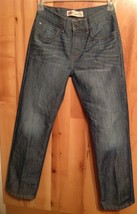 Levi&#39;s Boys 28 x 28 (16) 514 Slim Straight Red Tab Blue Denim Jeans Med Wash Zip - £8.60 GBP