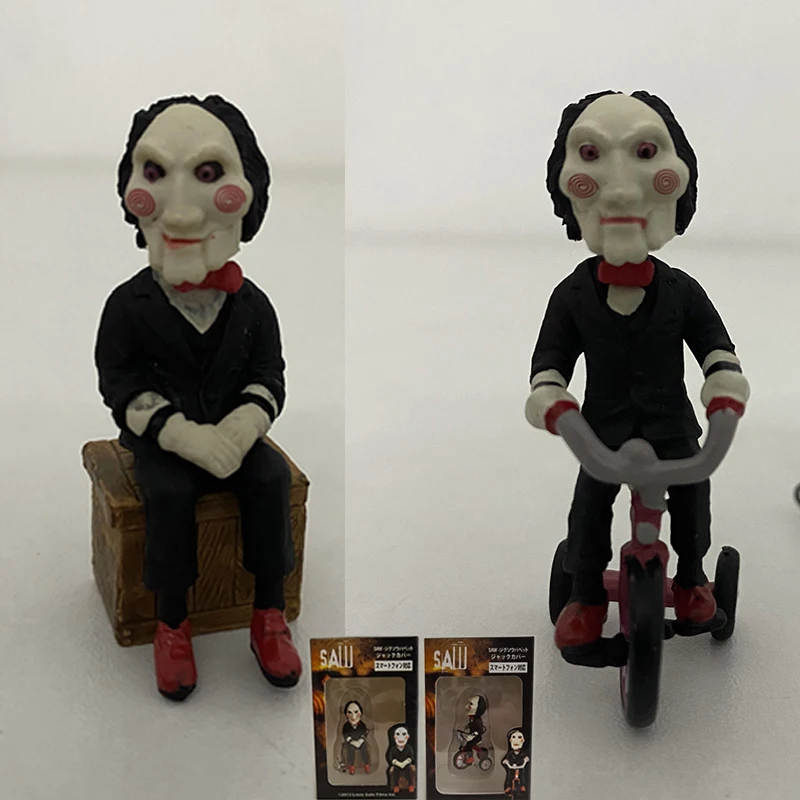 Horror Saw Billy Figure Keychain Movie Pendant Toy Handmade Model Halloween - £11.28 GBP