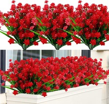 Garden Porch Window Box Décor By Greenrain 6 Bundles Artificial Flowers Lotus - £24.36 GBP