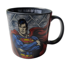 Superman The Man Of Steel DC Comics Large 18 oz Coffee Mug Cup Ceramic Blue - £21.35 GBP