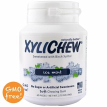 Xylichew 100% Xylitol Chewing Gum Jar - Non GMO, Gluten, Aspartame, and ... - $14.49