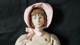 Pinkie Bisque Porcelain Vintage Colonial Girl Pink Bonnet Yield House Doll Kit - £21.67 GBP