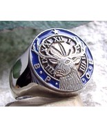 BOFE ORDER OF ELKS DEER RING SIGNET STEEL PIN PATCH SILVER GOLD DEGREE [... - $67.01 CAD