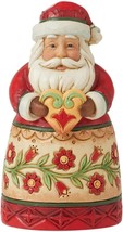 Enesco Jim Shore Heartwood Creek Four Seasons Mini Santa Holding Heart Figurine - £23.36 GBP