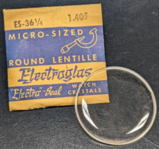 NOS Vintage Electroglas Micro-Size Round Lentille Watch Crystal ES-36 1/... - £11.04 GBP