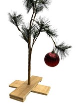 Charlie Brown Christmas Tree with Red Ornament 18 Inches Tall in Box - £13.54 GBP