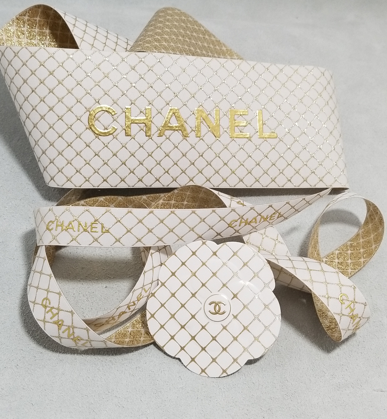 CHANEL GIFT WRAP ACCESSORIES 3 PC.SET /NEW/AUTHENTIC  - £17.57 GBP