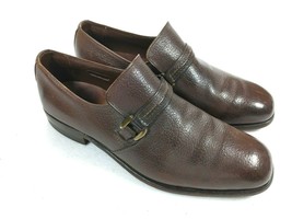 vintage ALLEN EDMONDS USA BEL-AIRE Brown HorseBit slip on dress loafer 8... - £46.47 GBP