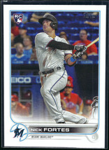 2022 Topps #333 Nick Fortes Miami Marlins Rookie Card - £1.26 GBP