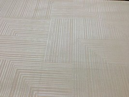 Donghia Fabric Jackson Willow White Stripe Velvet Cushion Fabric 2.75 Yards 48&quot;W - £146.27 GBP
