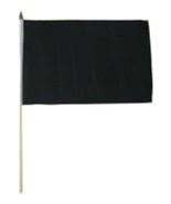 RFCO Solid Black Plain 12&quot;x18&quot; Stick Flag - $13.50 CAD