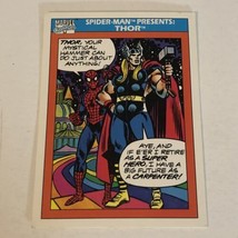 Thor Spider-Man Trading Card Marvel Comics 1990 #54 - $1.97