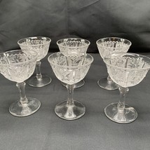 Vintage Duncan and Miller Cordials Clear Sandwich Glass Port Sherry Wine Stems - £61.05 GBP