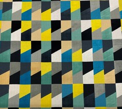 Momentum Textiles Lucio Capri Velvet Blue Geometric Multiuse Fabric By Yard 50&quot;W - £55.94 GBP