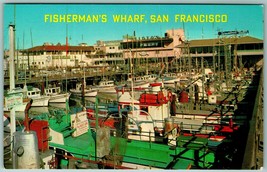 Fisherman&#39;s Wharf San Francisco California CA UNP Chrome Postcard J14 - £2.41 GBP