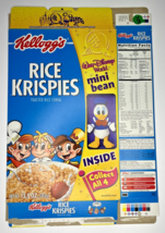 2001 Empty Rice Krispies Disney Mini Bean Not Included 13.OZ Cereal Box U200/329 - £14.90 GBP