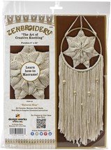 Design Works/Zenbroidery Macrame Wall Hanging Kit 8&quot;X24&quot;-Natural Star - £15.81 GBP