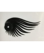 Black, feather, wing, plastic 6 PCs, 1 1/2”L - $187.57 MXN