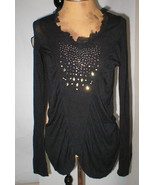 New Womens NWT Designer PF Paola Frani Top Sweater 8 Black Italy 44 Cash... - £443.15 GBP
