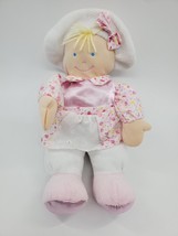 12&quot; Kids Preferred Cloth Doll Floral Dress w Bonnet 12&quot; Baby Lovey Toy B350 - £10.18 GBP