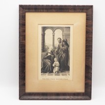 Antico Stampa Vintage Santo Famiglia IN Nazareth - $172.74