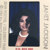 1992 Janet Jackson w/ Pearl Necklace Celebrity Color Photo Transparency ... - £7.46 GBP