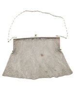 Vintage Alemán Malla Plateada Cadena Correo Grabado Embrague/Bolso Aleta... - $9,062.35 MXN