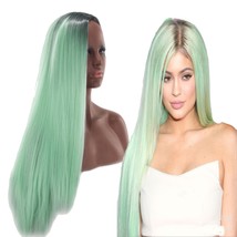 Synthetic Hair Wigs Long Straight Ombre Color 24inch Heat Resistant - £10.39 GBP