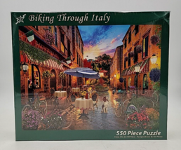 Vermont Christmas Company Biking Through Italy 550 Piece Jigsaw Puzzle B... - $18.76