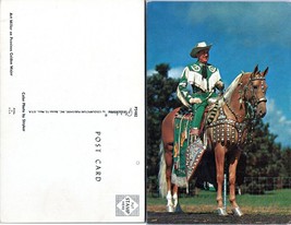 Cowboy Art Miller on Peavines Golden Major Horse Vintage Postcard - £7.51 GBP